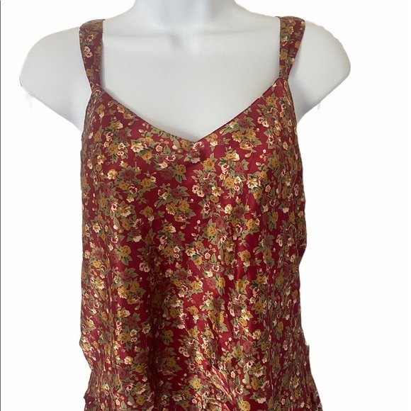 Cacique Red Floral Lingerie Tank and Shorts Set - Picture 2 of 7